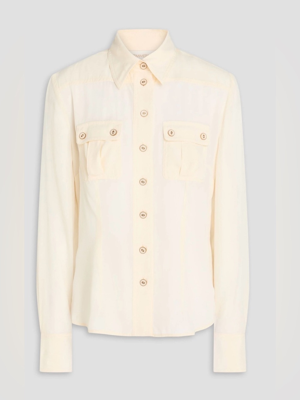 Zimmermann crepe de chine button down shirt